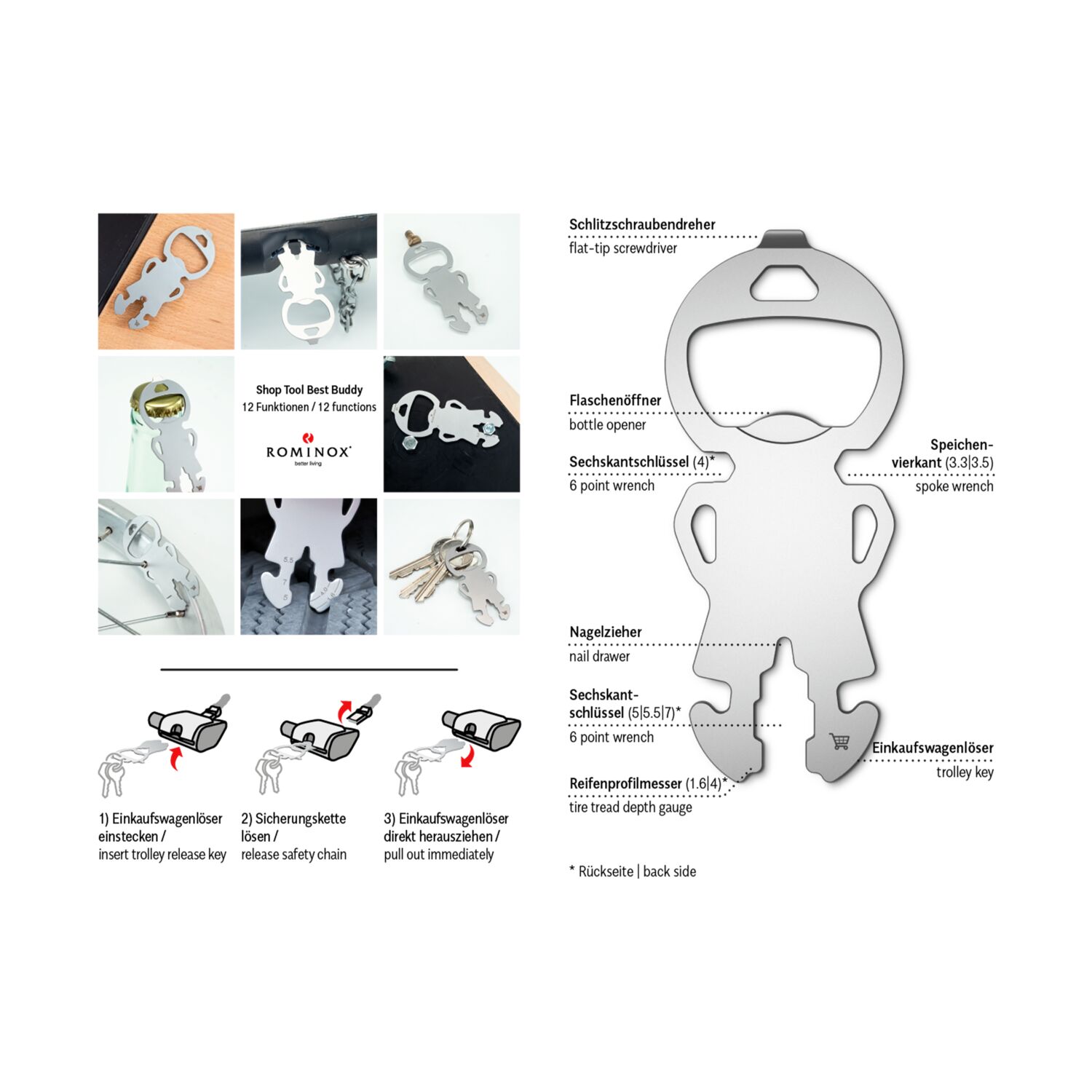 ROMINOX® Shop Tool // Best Buddy - 12 Funktionen