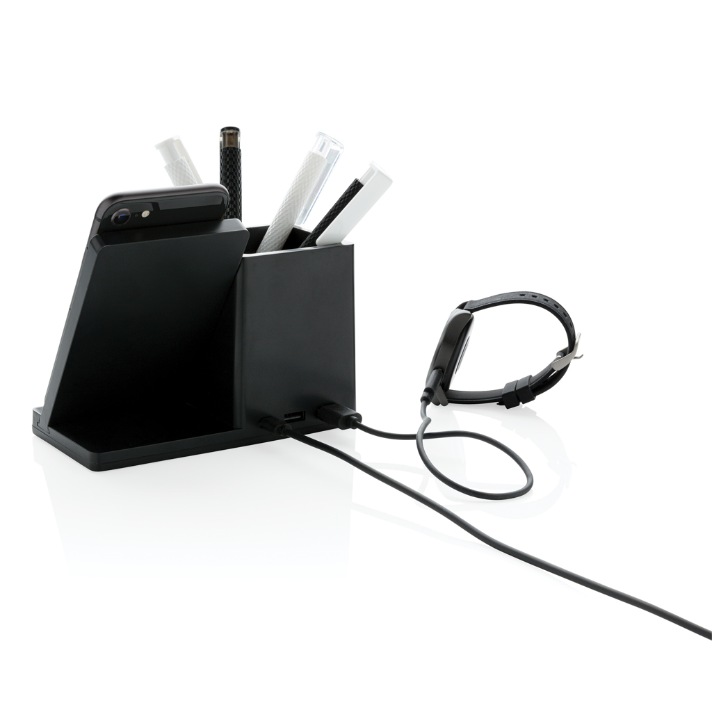Ontario 10W Wireless Charger aus Bambus und RCS Kunststoff