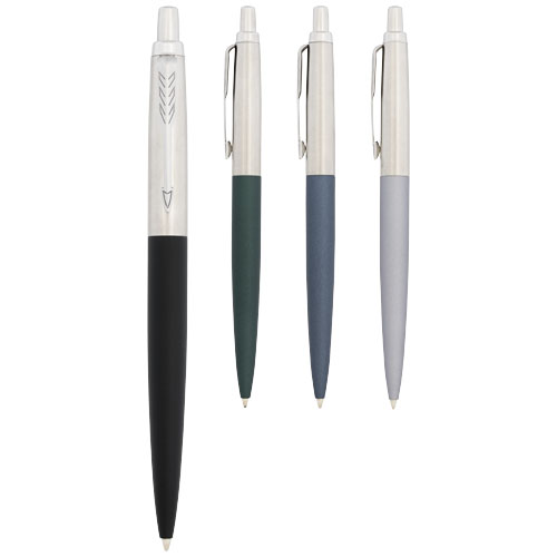 Parker Jotter XL matt mit Kugelschreiber mit Chromverzierung (blaue Mine) - schwarz