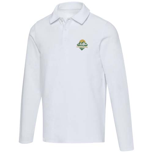 Apollo 245 g/m² Langarm Poloshirt Unisex - weiss / XS