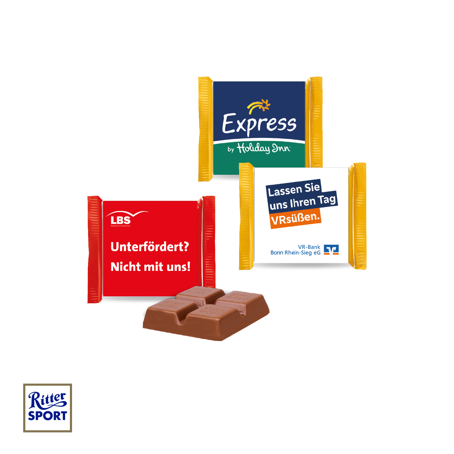 Ritter SPORT "Mini" mit Werbebanderole