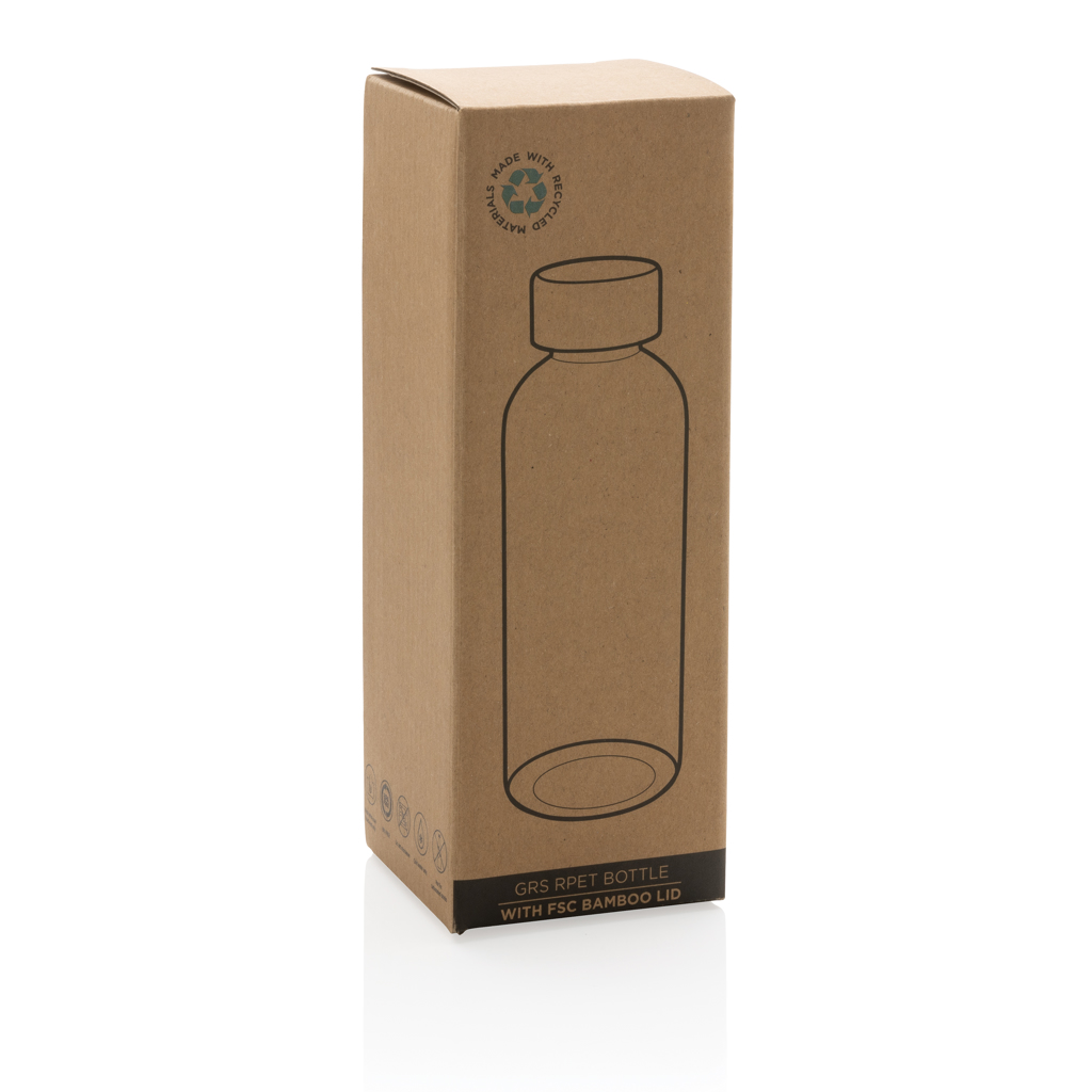RCS rPET Flasche mit Bambus-Deckel