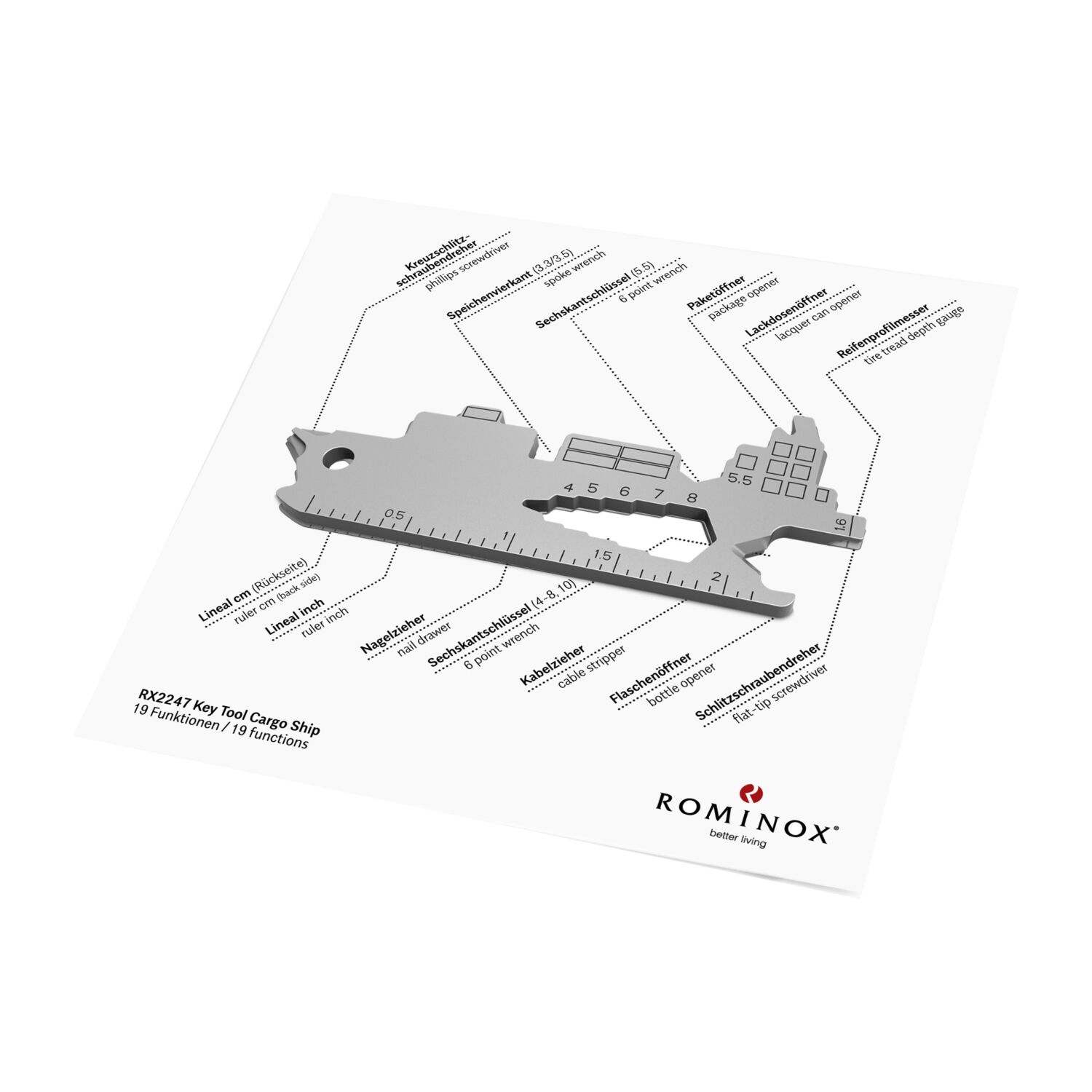 ROMINOX® Key Tool // Cargo Ship - 19 Funktionen