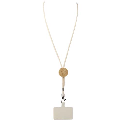 Adhab Smartphone Lanyard mit Bambusdetails - weiss