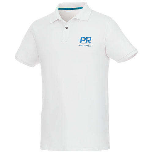 Beryl Poloshirt aus Bio-Recyclingmaterial für Herren - weiss / XS