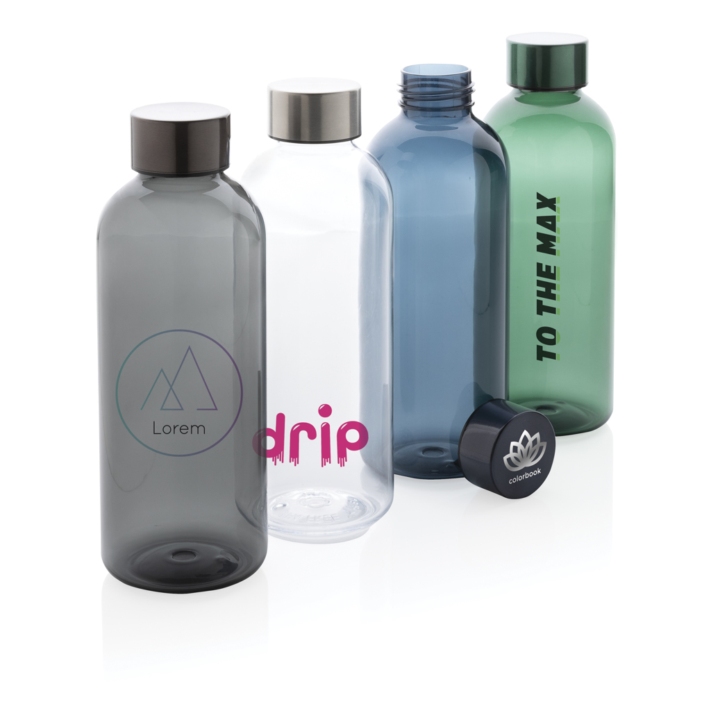 Auslaufsichere Trinkflasche mit Metalldeckel