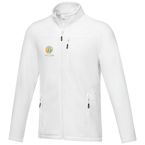 Amber GRS recycelte Fleecejacke für Herren - weiss / XS