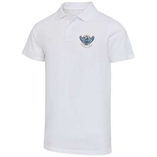 Graphite 180 g/m² Kurzärmeliges Poloshirt Bio Baumwolle (OCS), unisex - weiss / XS