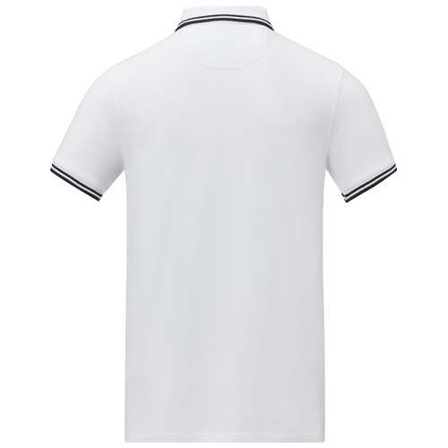 Amarago 200 g/m² Polo mit abgesetztem Rand für Herren - weiss / XS