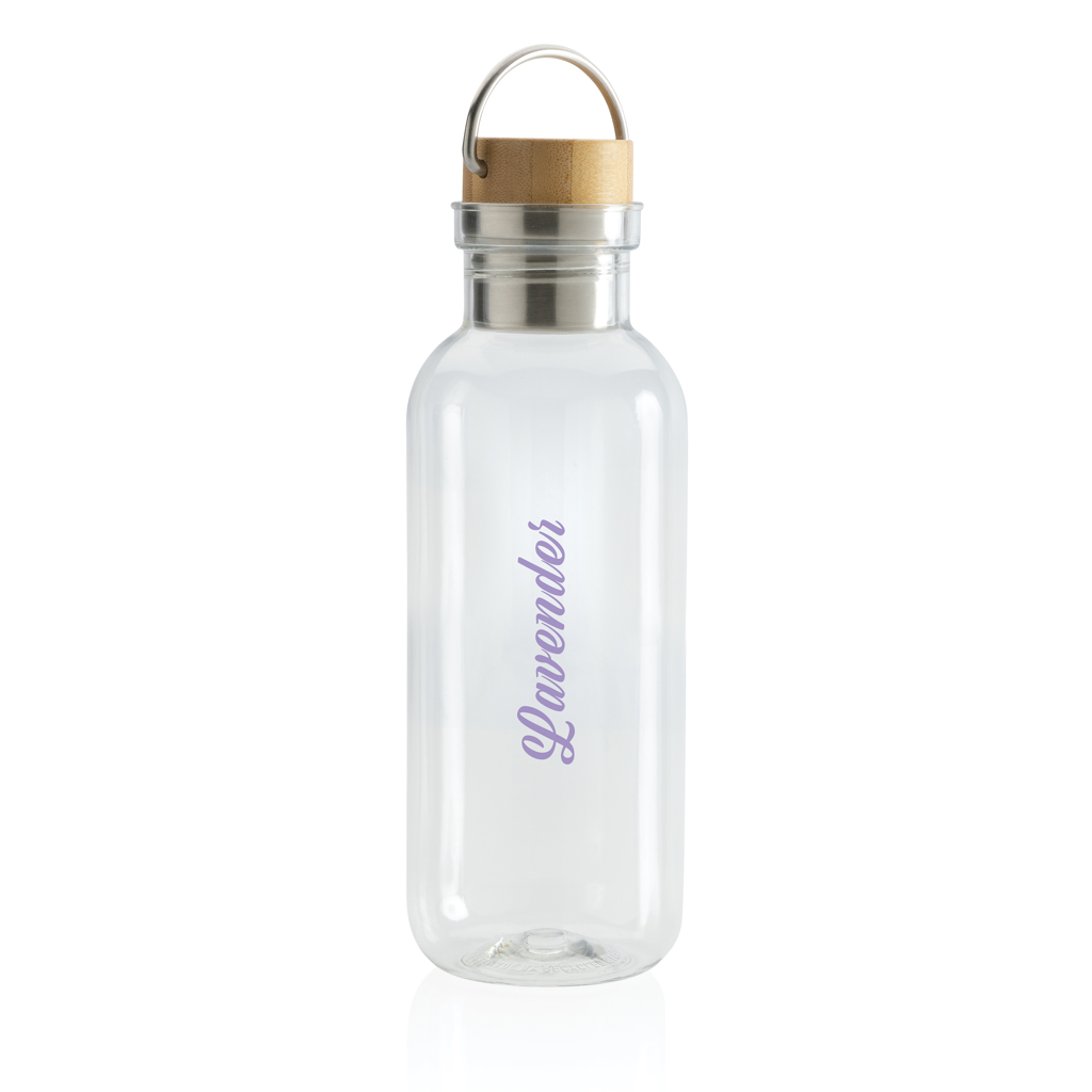 RCS rPET Flasche with Bambusdeckel und Griff