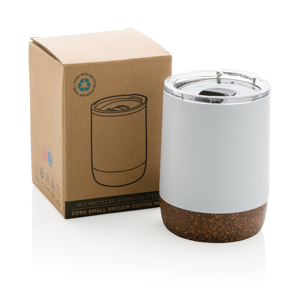 Kleine Vakuum-Kaffeetasse aus RCS rSteel & Kork