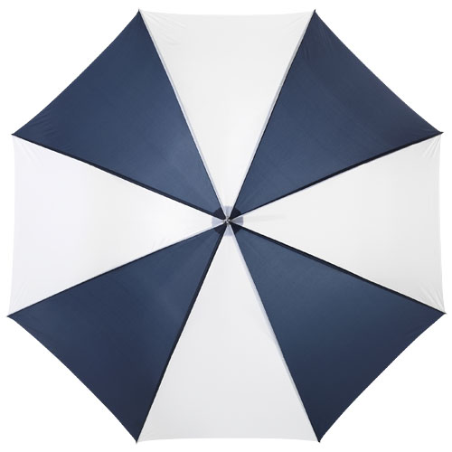 Karl 30" Golfschirm mit Holzgriff - navy / weiss