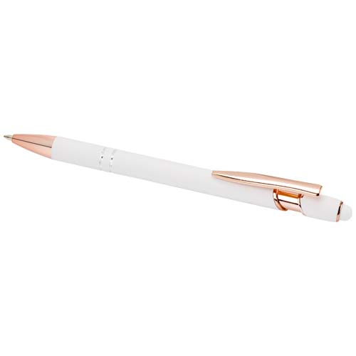 Nanna Kugelschreiber mit Roségold Finish  - weiss