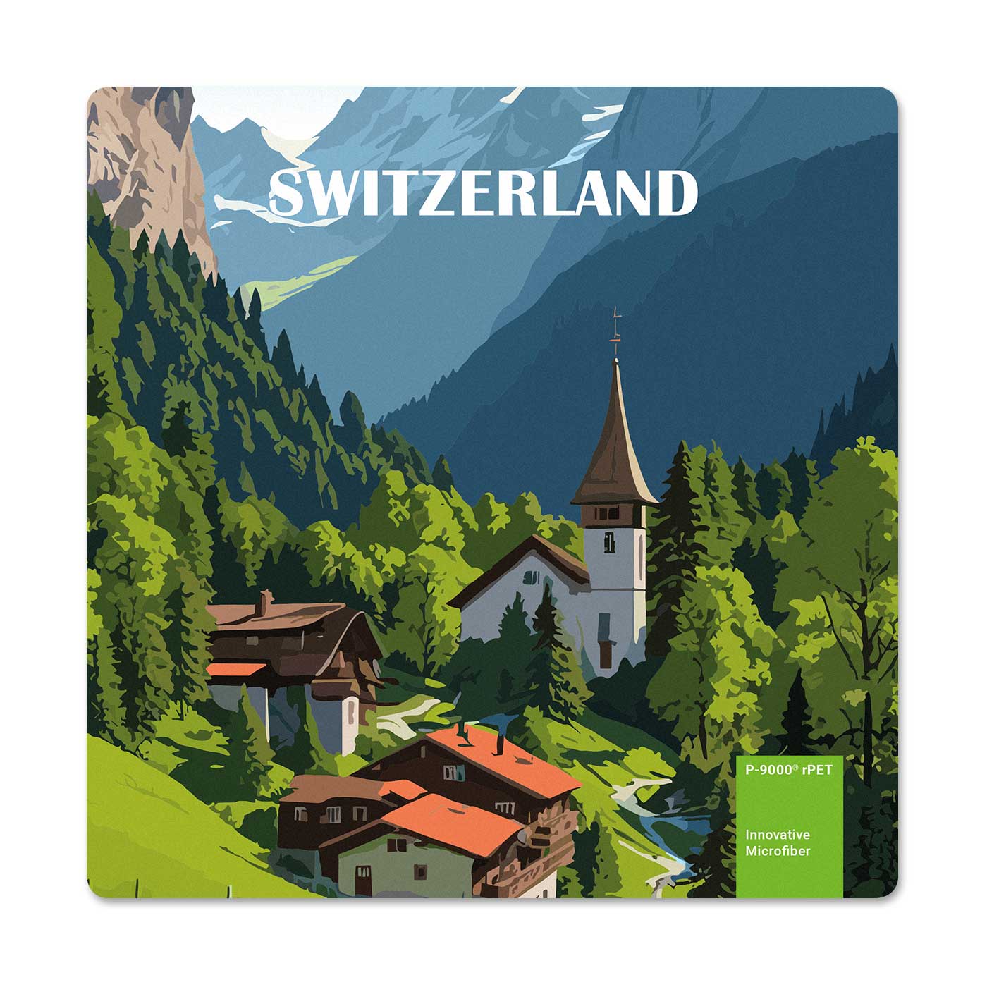 POLYCLEAN rPET Displaytuch 18x18 cm im Pergaminbeutel, All-Inclusive-Paket 