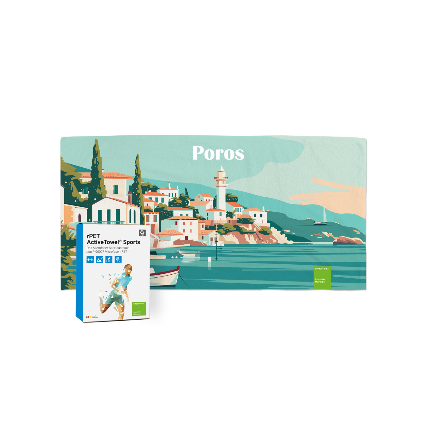 rPET ActiveTowel® Sports 80x40 cm, All-Inklusive-Paket