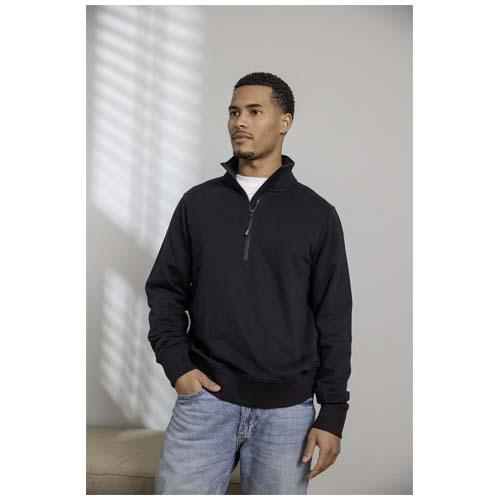 Tin 280 g/m² Aware™ Pullover mit Half-Zip Reißverschluss aus recyceltem Material Unisex - oatmeal / XS