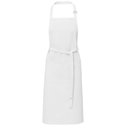 Andrea 240 g/m² Schürze mit verstellbarem Nackenband - weiss