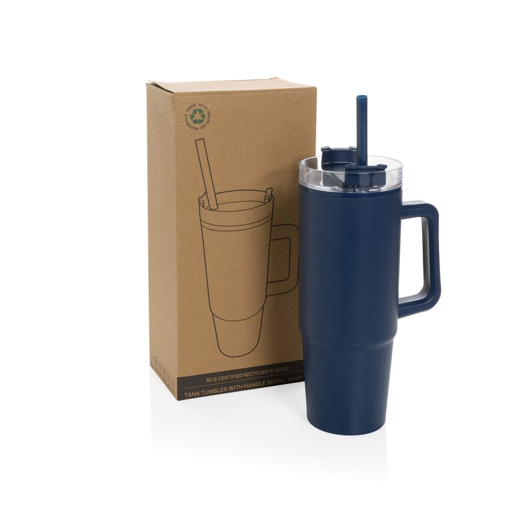 Tana Becher aus RCS recyceltem Kunststoff mit Griff 750ml