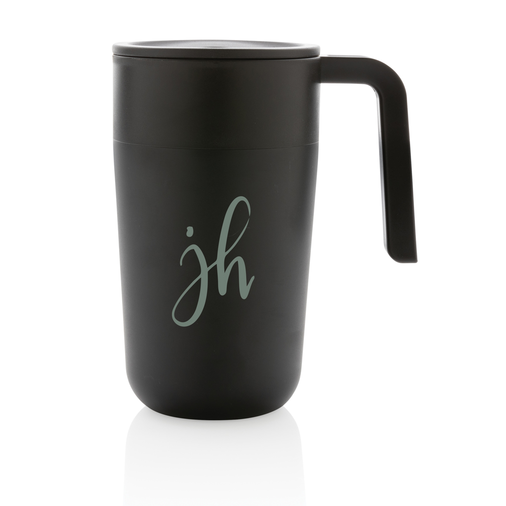 GRS recycelte PP und Stainless Steel Tasse mit Griff