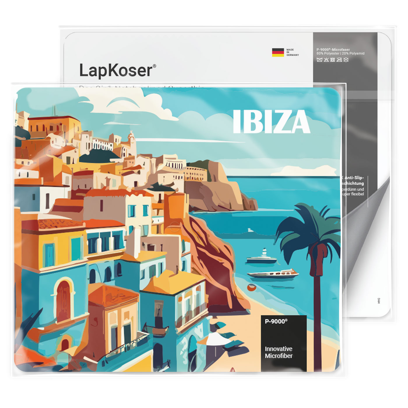 LapKoser® 3in1 Notebookpad 23x20 cm, All-Inclusive-Paket
