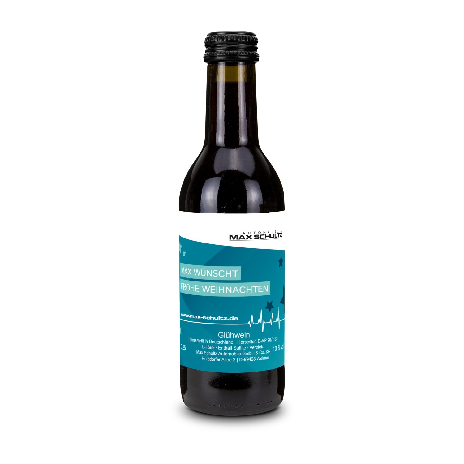 Glühwein - Flasche olivgrün, 0,25 l