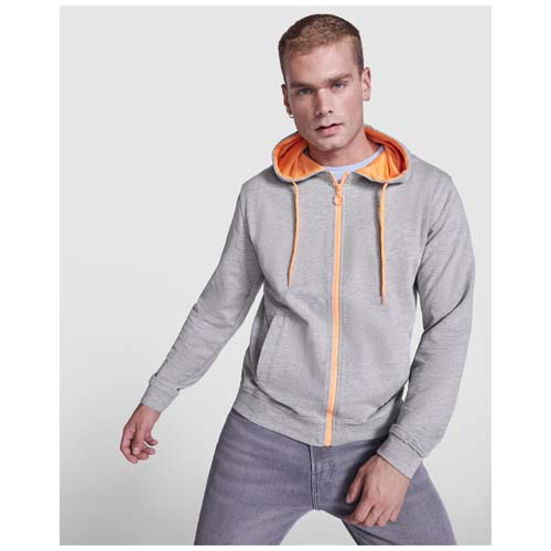 Fuji Kaputzensweatjacke Unisex - schwarz / fluorgelb / S