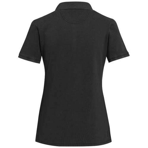 Calgary Poloshirt für Damen im Washed Look, 200 g/m2 - schwarz / XS
