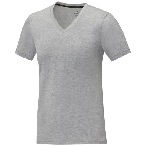 Somoto T-Shirt mit V-Ausschnitt für Damen - heather grau / XXL