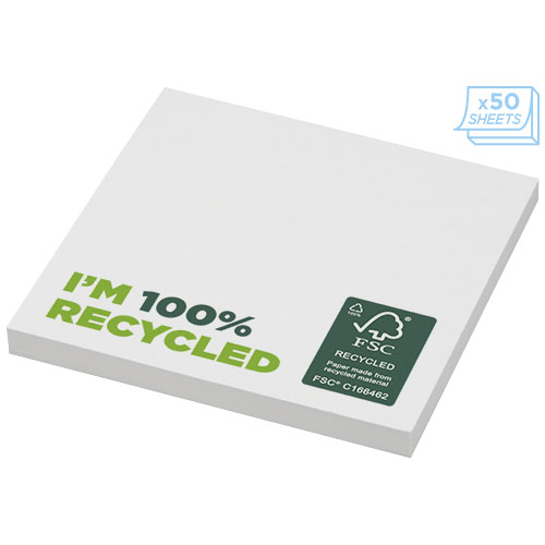 Sticky-Mate® recycelte Haftnotizen 75 x 75 mm - weiss / 25 Seiten