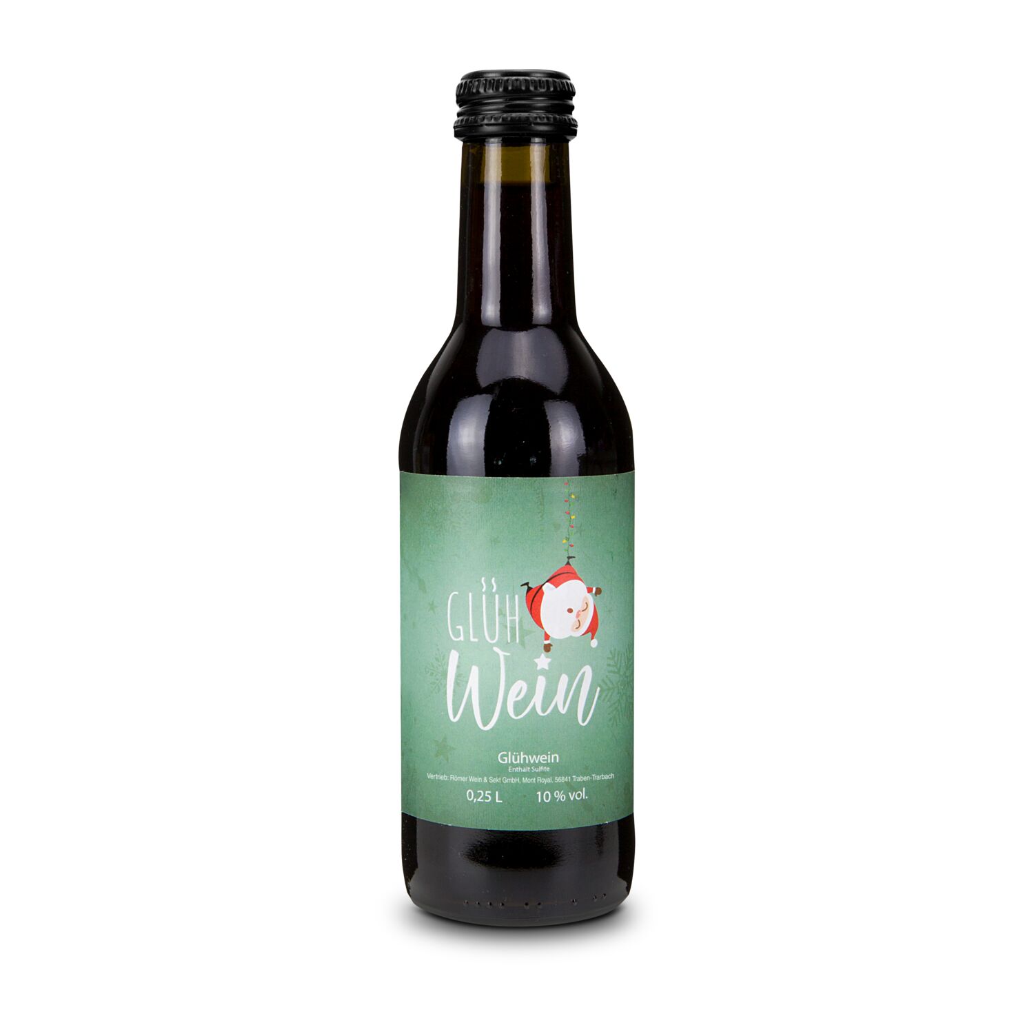 Glühwein - Flasche olivgrün, 0,25 l