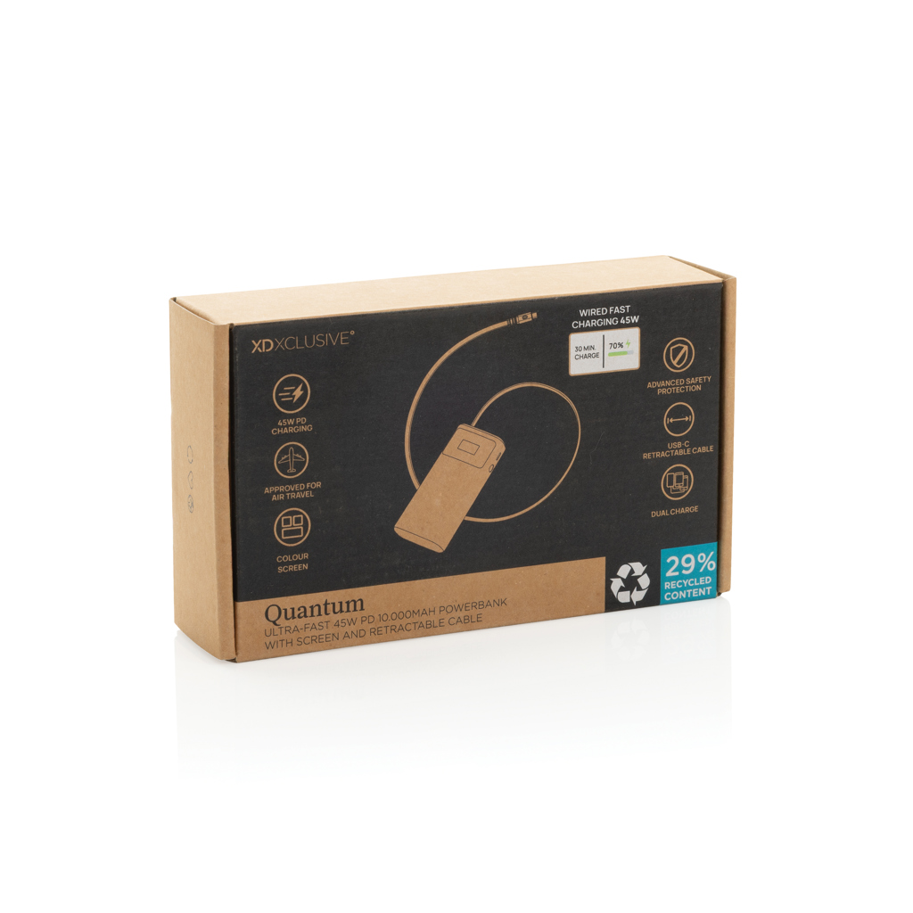 Quantum RCS Ultra-Fast 45W 10.000mAh Powerbank mit Display