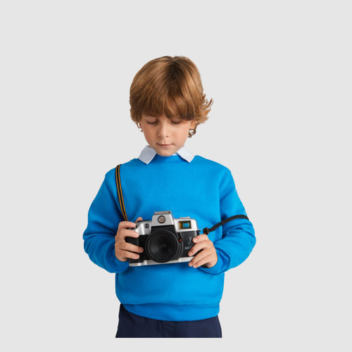 Clasica 280 g/m² Sweatshirt mit Rundhalsausschnitt für Kinder - gelb / 3/4