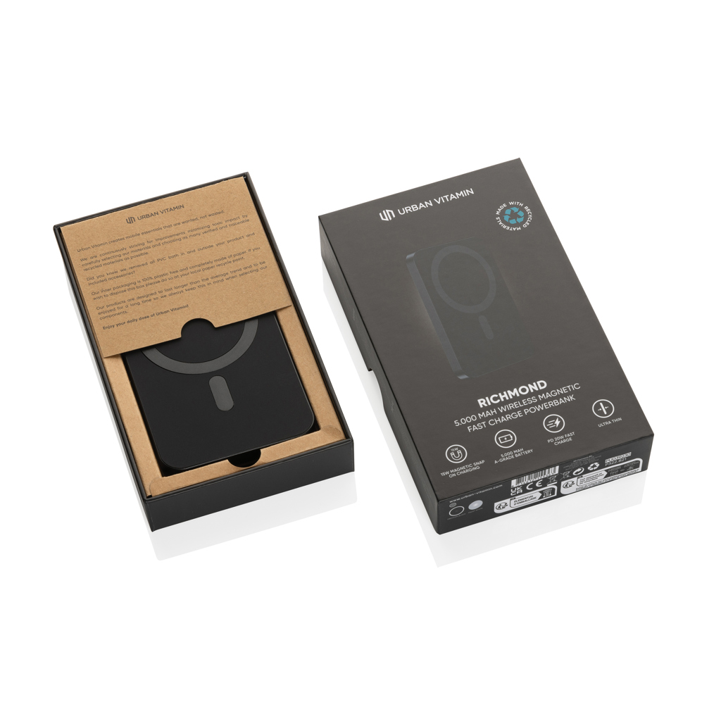 Urban Vitamin Richmond 5000mAh Powerbank aus RCS Plastik/Alu