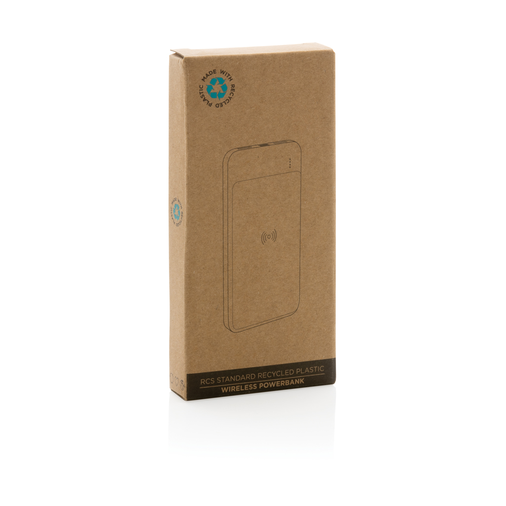 Wireless Powerbank aus RCS Standard recyceltem Kunststoff