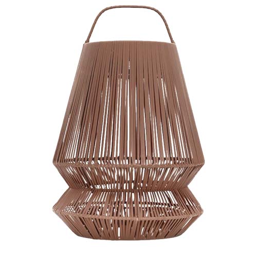 Originalhome Lampion tragbare Laterne aus recyceltem Material - ziegelstein