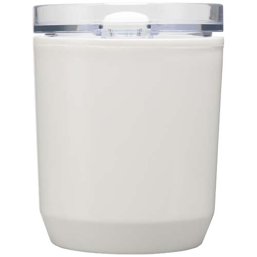Hudson 180 ml doppelwandiger Becher aus recyceltem Kunststoff  - weiss