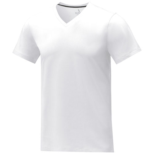 Somoto T-Shirt mit V-Ausschnitt für Herren   - weiss / XS