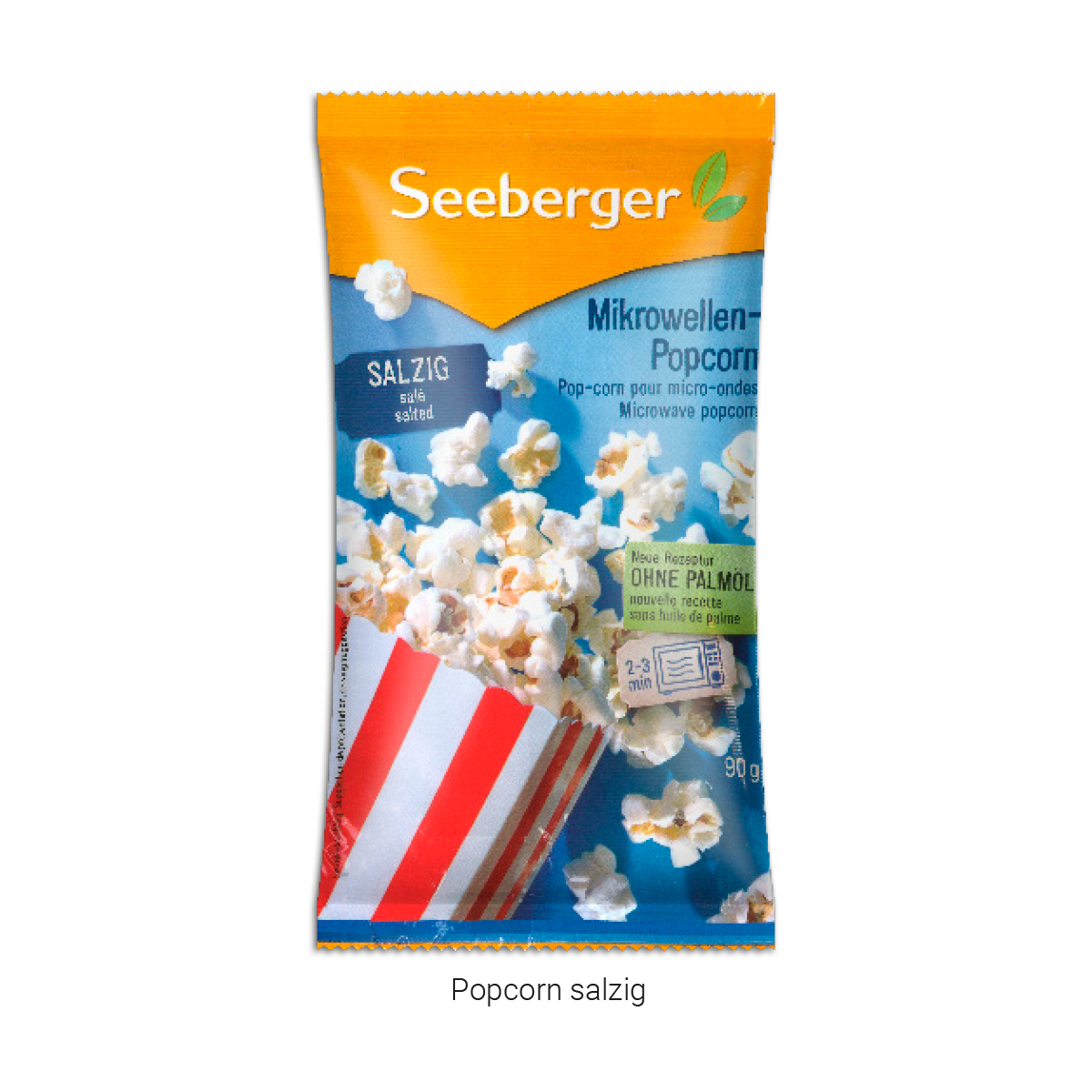 Mikrowellen-Popcorn in Werbekartonage