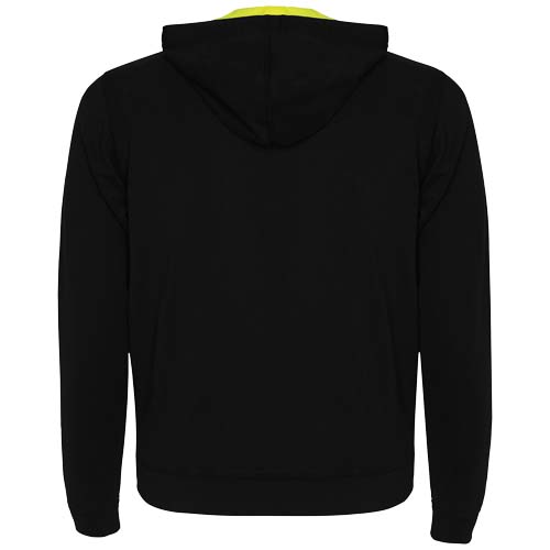 Fuji Kaputzensweatjacke Unisex - schwarz / fluorgelb / S