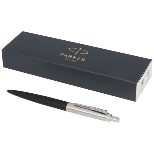 Parker Jotter XL matt mit Kugelschreiber mit Chromverzierung (blaue Mine) - schwarz