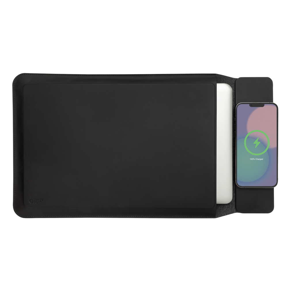 Swiss Peak magnet. 15,6" Laptop-Sleeve mit 15W Ladefunktion