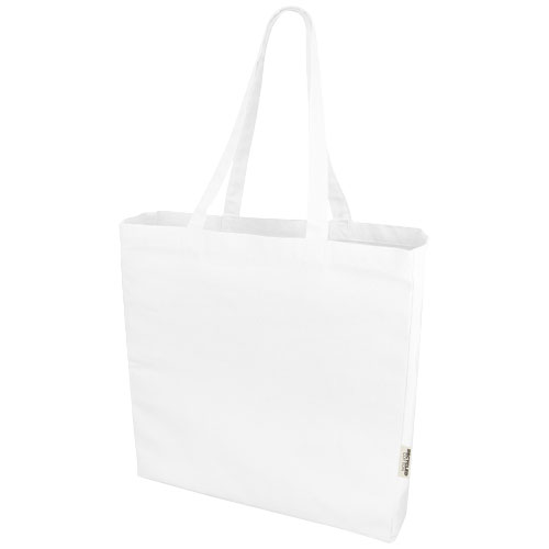 Odessa 220 g/m² GRS recycelte Baumwoll Tragetasche 13L - weiss