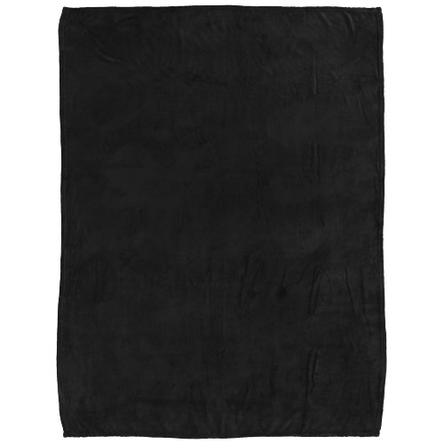 Bay Plaid-Decke aus extraweichem Coral-Fleece - schwarz