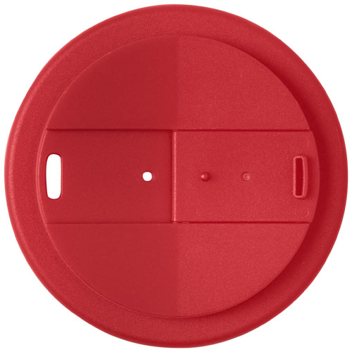 Americano® Grande 350 ml Isolierbecher mit auslaufsicherem Schraubverschluss - schwarz / rot
