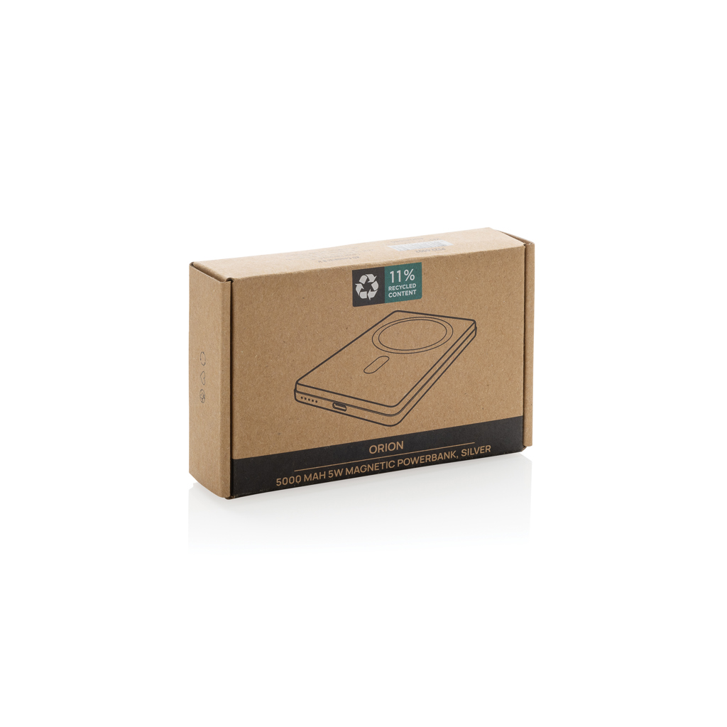 Orion 5.000mAh 5W magnetische Powerbank aus RCS rec. Alu