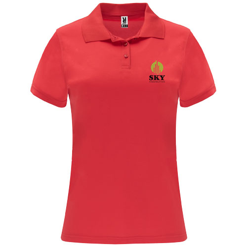 Monzha 150 g/m² Sport Poloshirt für Damen - rot / M
