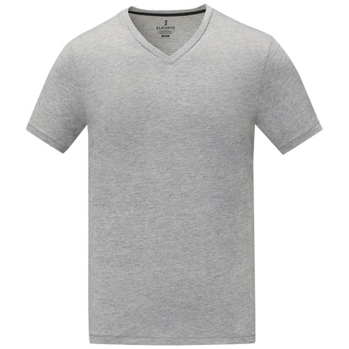 Somoto T-Shirt mit V-Ausschnitt für Herren   - heather grau / XS