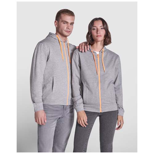 Fuji Kaputzensweatjacke Unisex - schwarz / fluorgelb / S