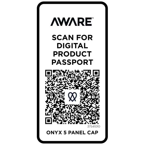 Onyx 240 g/m² 5 Segmenten Aware™ recycelte Kappe - weiss
