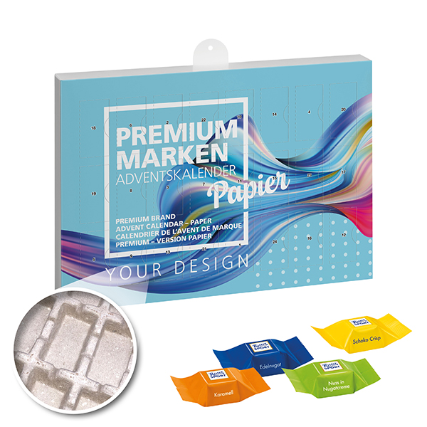Premium Marken-Adventskalender PAPIER m. Ritter Sport